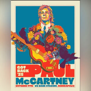 Paul McCartney Got Back 2025 Minneapolis Event Poster Original | Mint Condition